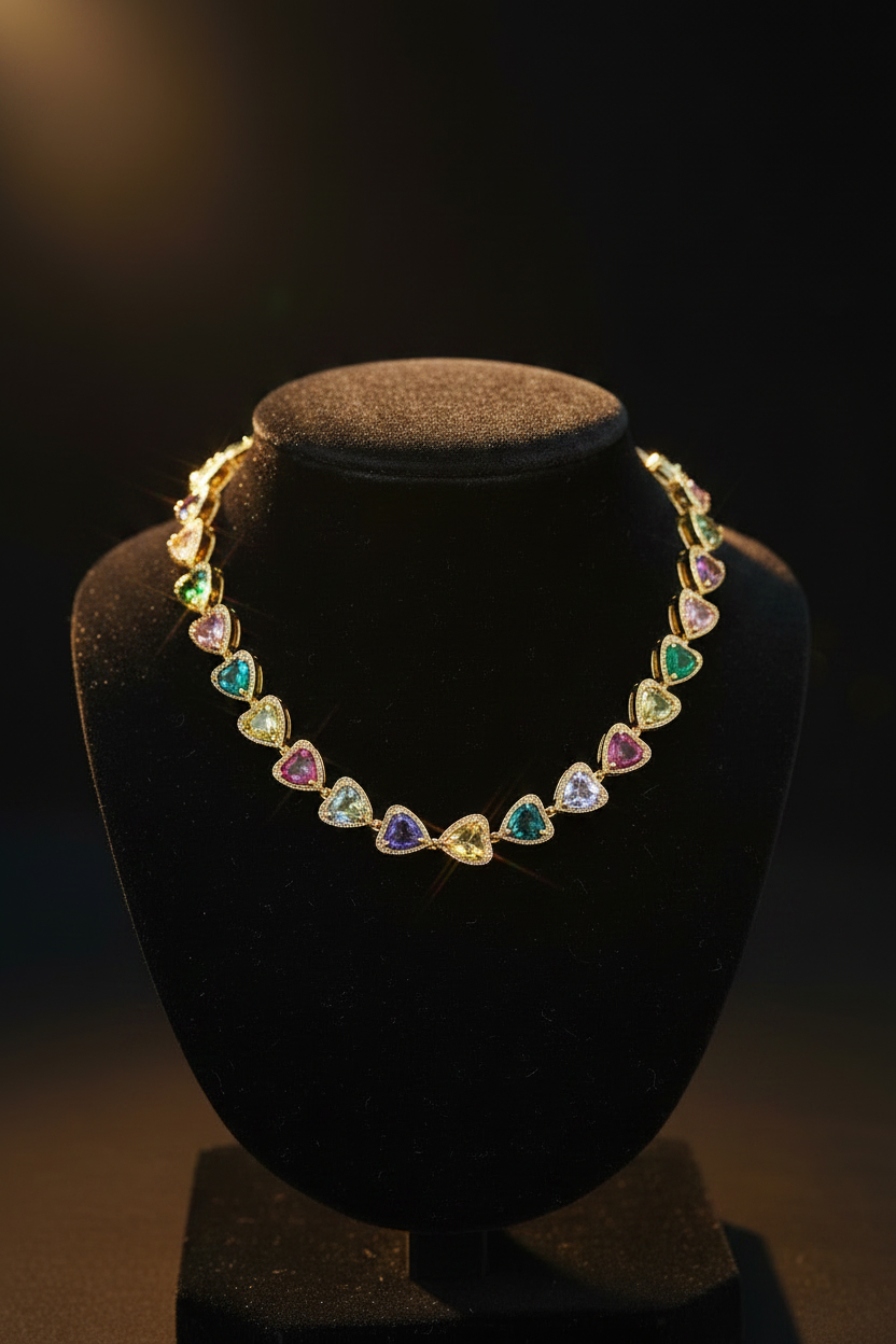 Rainbow Heart Bracelet