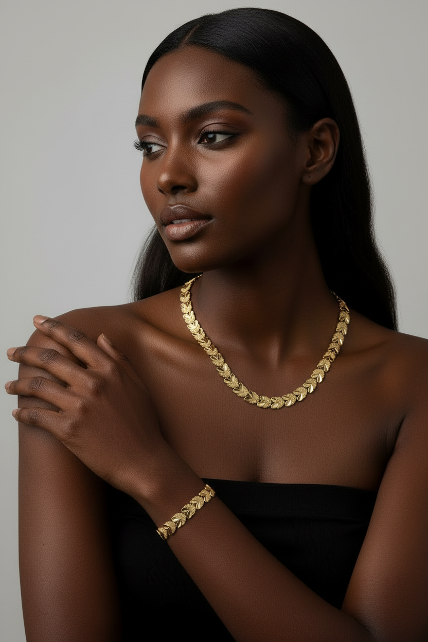 Set of gold jewelry